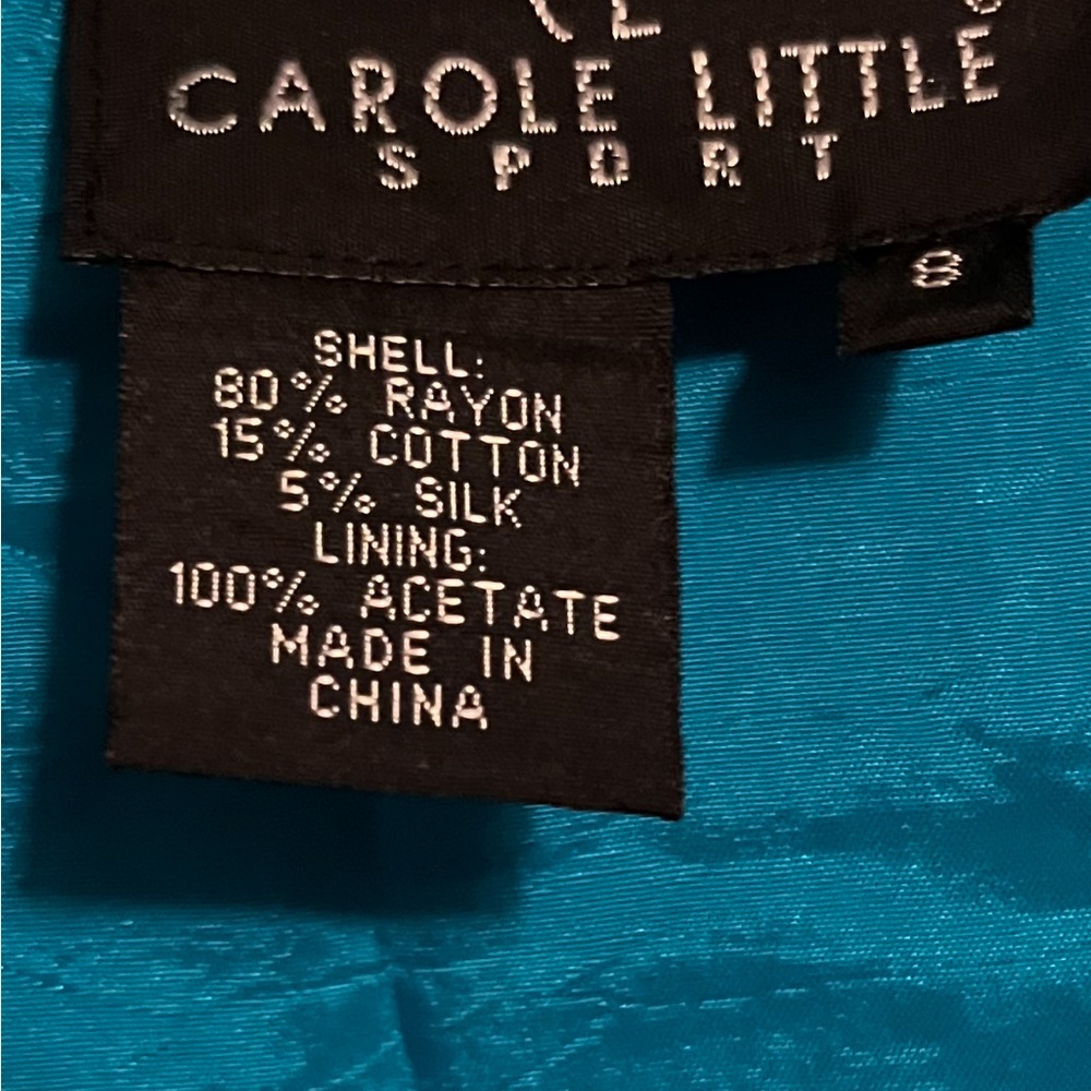 Carole Little Blue Patchwork Utility Jacket - image 5